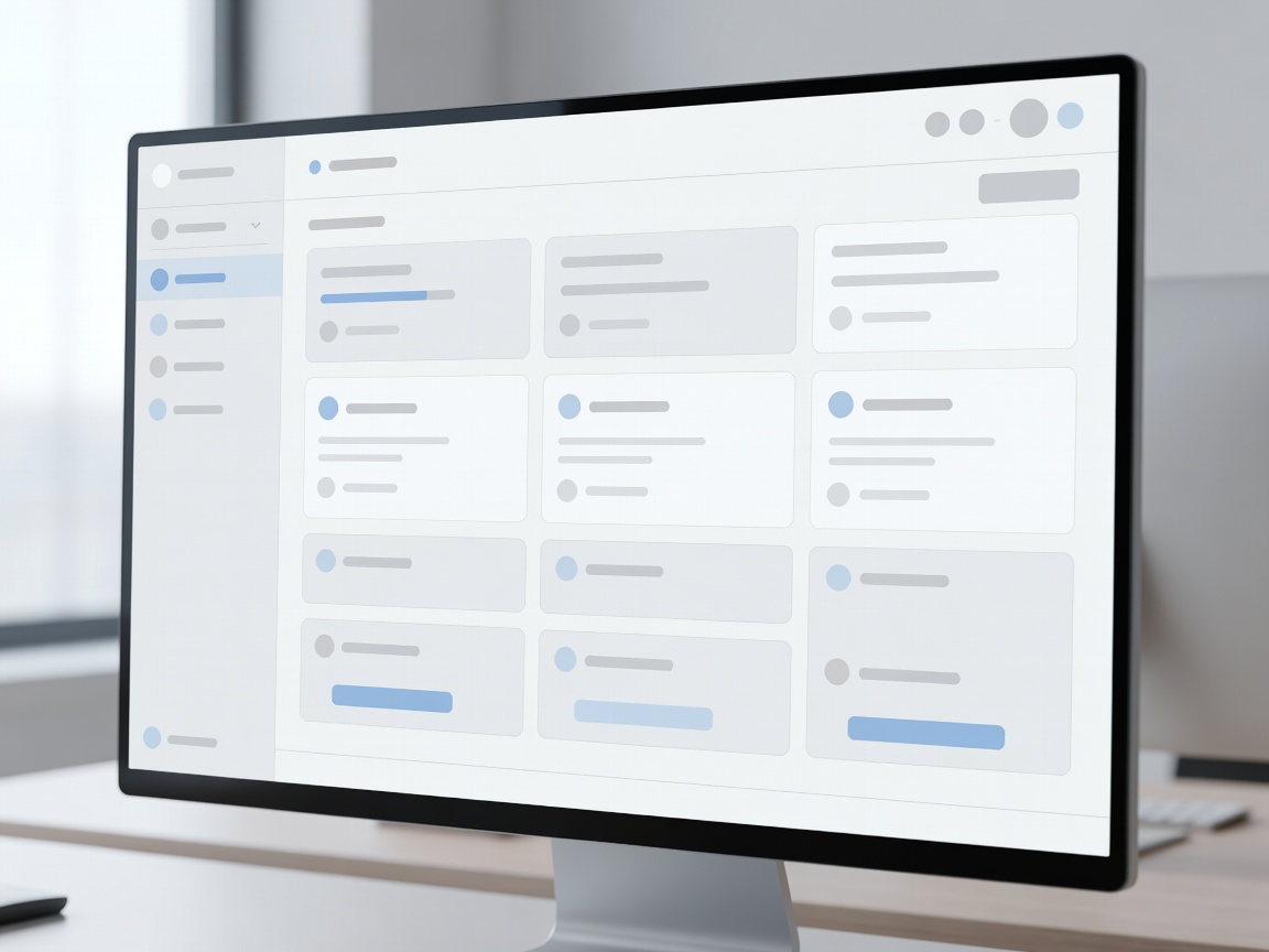 Clean software interface on a desktop screen